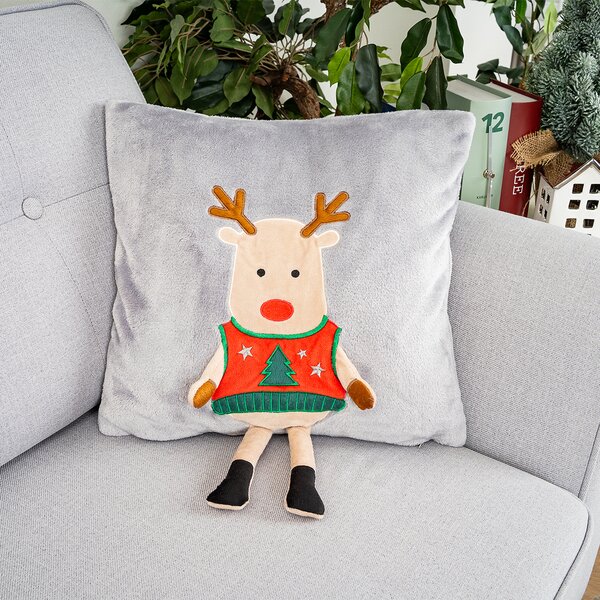 4Home Świąteczna poszewka na poduszkę Xmas Reindeer, 40 x 40 cm