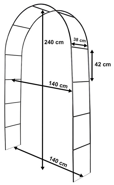 4Home Łuk ogrodowy/podpora do roślin