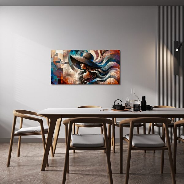 Obraz abstrakcyjny portret kobiety