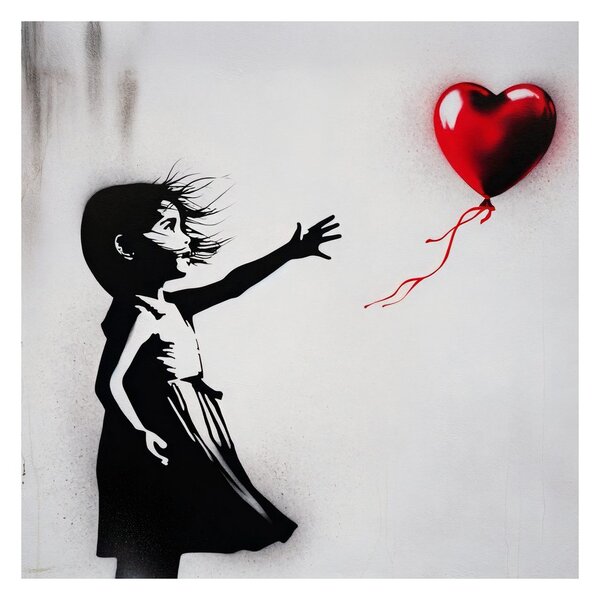 Obraz serce na wietrze street art