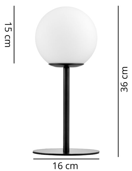 NOWOCZESNA LAMPA BIURKOWA CZARNA FREDICA SLIM