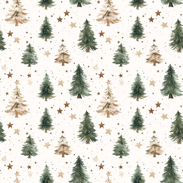 Bawełniana poszewka na poduszkę CHRISTMAS FOREST 45x45 cm, kolorowa