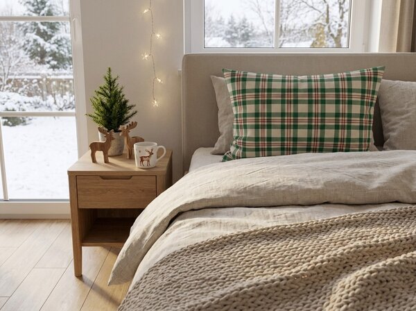 Bawełniana poszewka na poduszkę WINTER PLAID 50x70 cm, kolorowa