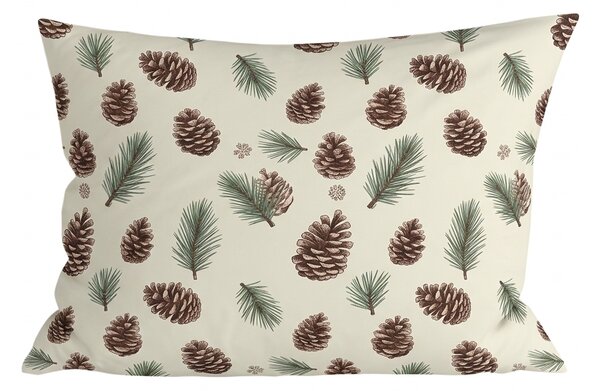Bawełniana poszewka na poduszkę PINE CONES 50x70 cm, kolorowa