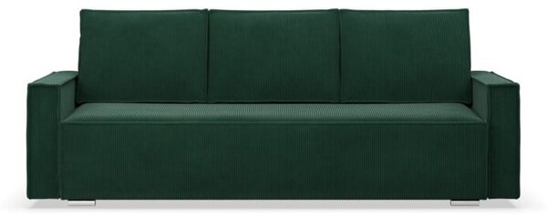 Kanapa rozkÅadana, sztruks, Union, 220x95x92 cm, butelkowa zieleÅ | TYLETEGOTU