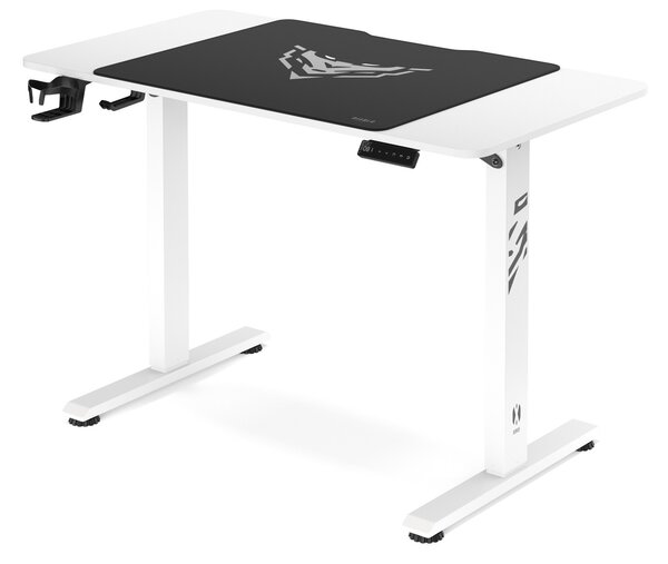 Biurko gamingowe z regulacją wysokości Diablo X-Tensio 110 cm, kolor biały