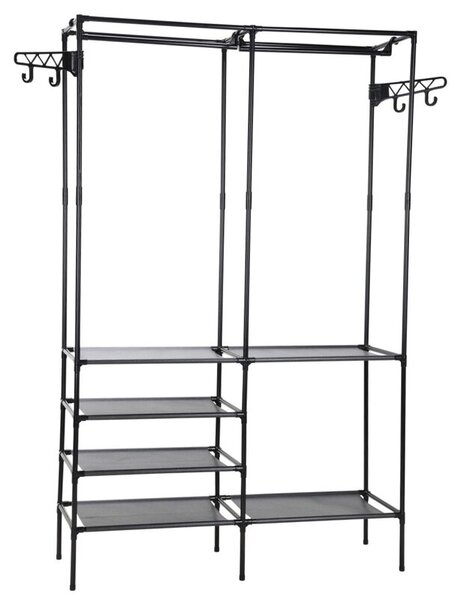 Garderoba na ubrania STORAGE SOLUTIONS 108 x 36 x 170 cm Czarny