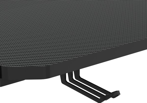 Czarne biurko do gamingu Gamset Snake 1.0