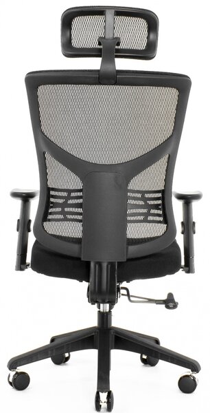 Ergonomiczne krzesło biurowe z siatki ErgoFly Star-E T-01, zgodne z normą BHP, kolor czarny