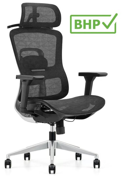 Ergonomiczny fotel biurowy Homer S z wieszakiem, zgodny z normą BHP