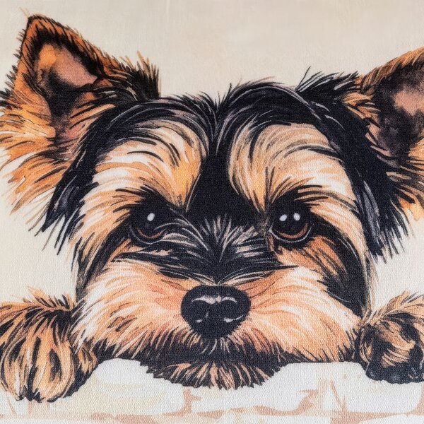 Zestaw 2 szt. poszewek na poduszki z mikropluszu PSIAKI 45 x 45 cm