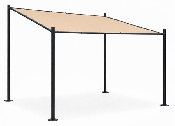 MultiGarden DN-FG-871 Zahradní pergola s ocelovou konstrukcí 3 x 3 m, béová