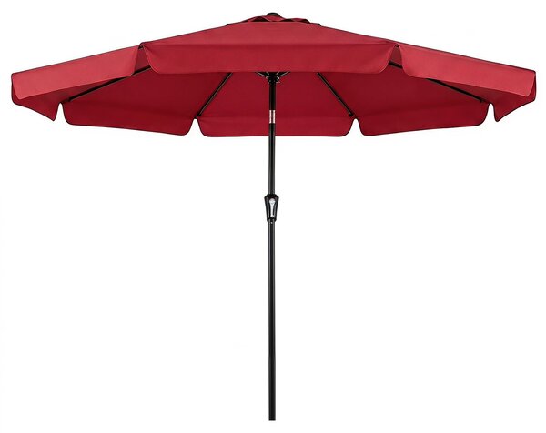 Parasol KOMFOTTEU, 300 cm, parasol ogrodowy z regulowanym ktem nachylenia 30°, metalowa konstrukcja, 8 rozpórek, mechanizm otwierania, parasol tarasowy do uytku zewntrznego z ozdobnym wykoczeniem, parasol targowy do ogrodu, tarasu, play