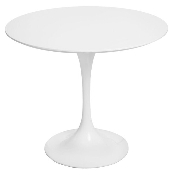 BIAŁY OKRĄGŁY STÓŁ Fiber 90 insp. Tulip Table MDF