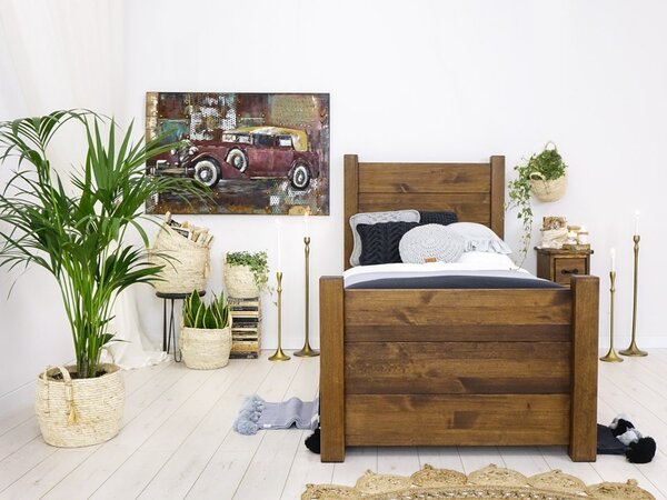 Łóżko drewniane Rustyk / Dobromir 90