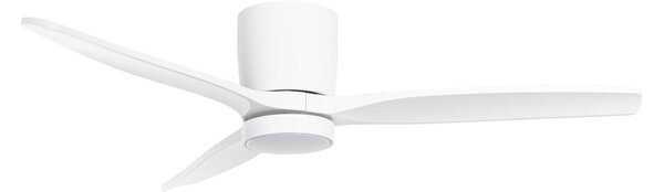 Wentylator sufitowy LED Sorin, biały, CCT, IP44, 3 łopatki – Lucande Lucande, Sorin, biały, salon, metal, nowoczesny