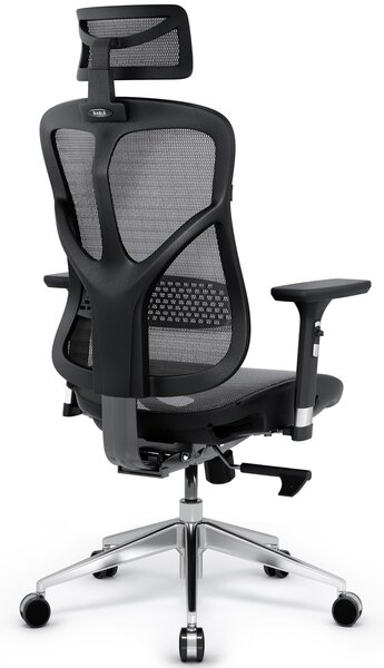 Fotel biurowy Diablo V-Basic, zgodny z normą BHP, kolor czarno-szary