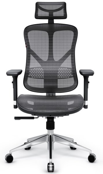 Fotel biurowy Diablo V-Basic, zgodny z normą BHP, kolor czarno-szary