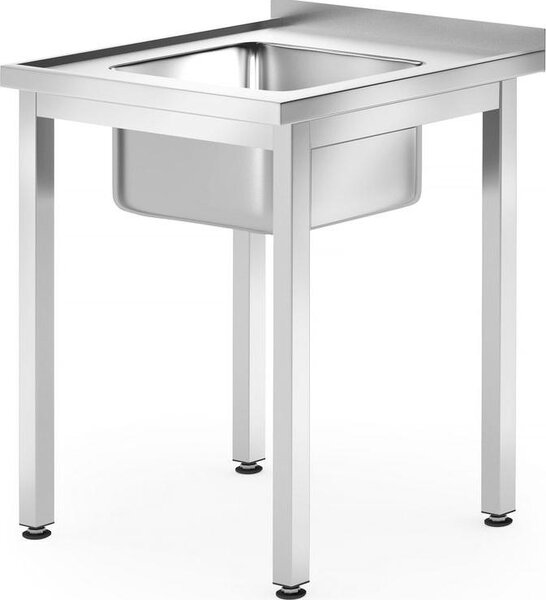 Szafka zlewozmywakowa przykręcana, głębokość 600 mm, HENDI, Profi Line, umywalka na środku, 600x600x(H)850mm