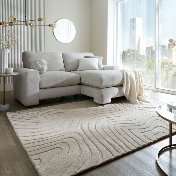 Kremowy wełniany dywan tkany ręcznie 120x170 cm Mesmerise Natural – Flair Rugs