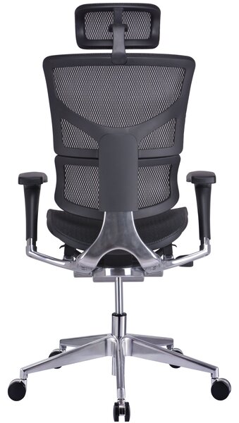 Ergonomiczny fotel biurowy z siateczki ErgoFly Sail Alum, zgodny z normą BHP