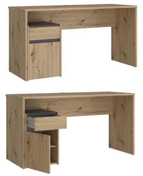 Biurko z szafką Modultrick 112-C827 dąb artisan 140 cm