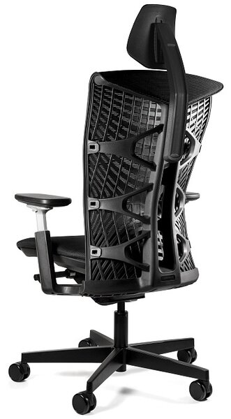 Ergonomiczne krzesło biurowe Reya, czarny / siatka czarna RS01