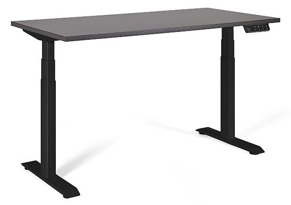 Elektryczne biurko komputerowe Active I 140x70 cm, stelaż czarny / blat antracyt