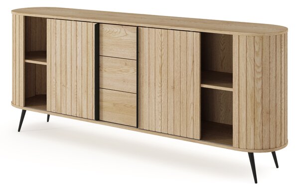 Komoda Luvio 196 cm z szufladami - dąb cremona