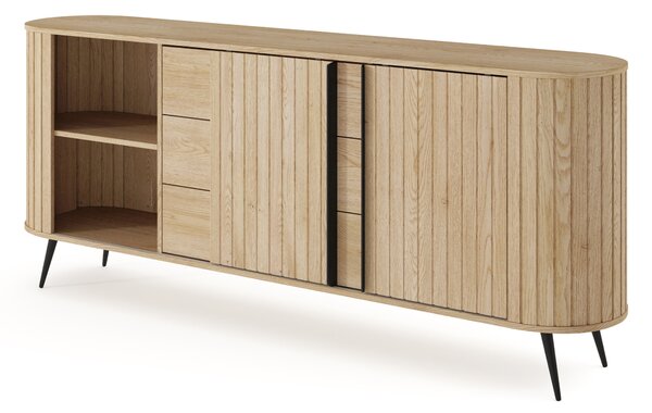 Komoda Luvio 196 cm z szufladami - dąb cremona