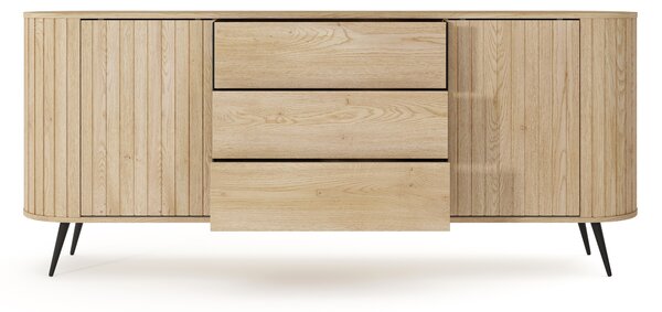 Komoda Luvio 196 cm z szufladami - dąb cremona