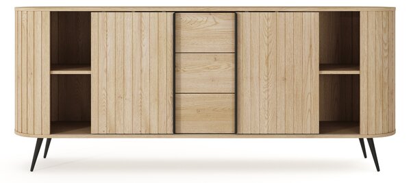 Komoda Luvio 196 cm z szufladami - dąb cremona