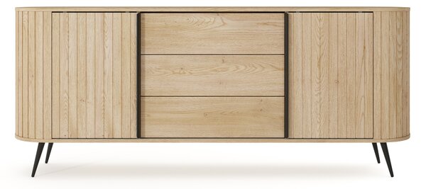 Komoda Luvio 196 cm z szufladami - dąb cremona
