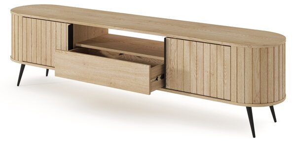 Szafka RTV Luvio 196 cm z szufladą - dąb cremona