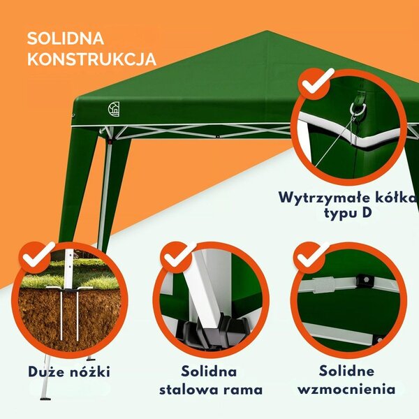 Pawilon CAPRI, 3x3m, zielona Casaria