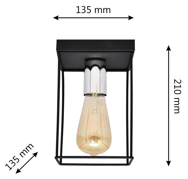 Plafon metalowy FINN P-5025/1 BK+CH