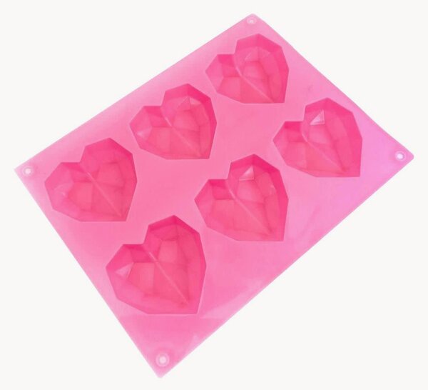 Forma do pieczenia z silikonu Diamond Hearts