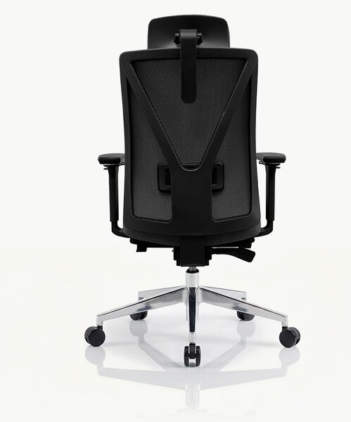 Fotel biurowy ergonomiczny obrotowy czarny: VECTOR