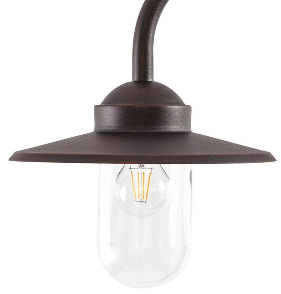 Lampa zewnętrzna Lindby Bilma, 3-punktowa, kolor rdzy, 220 cm, szkło, IP65 Bilma Lindby, możliwość ściemniania, brązowy / rdzawy, aluminium, nowoczesny