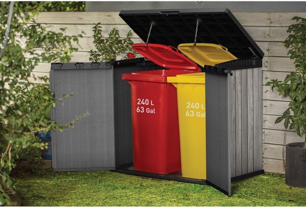 Szara plastikowa skrzynia ogrodowa Deco – Keter