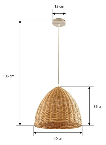 Lampa wisząca Laverne Lindby, możliwość ściemniania, jasne drewno, salon / jadalnia, drewno, skandynawski