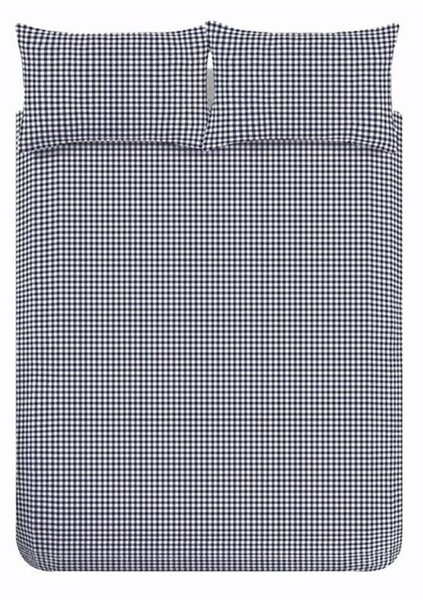 Ciemnoniebieska pościel jednoosobowa 135x200 cm Bamford Gingham Check – Catherine Lansfield
