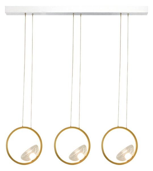 Zambelis Lampa wisząca 23029, możliwość ściemniania, mosiężny / złoty, salon / jadalnia, aluminium, nowoczesny