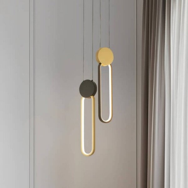 Zambelis Lampa wisząca 23101, możliwość ściemniania, mosiężny / złoty, salon / jadalnia, aluminium, nowoczesny