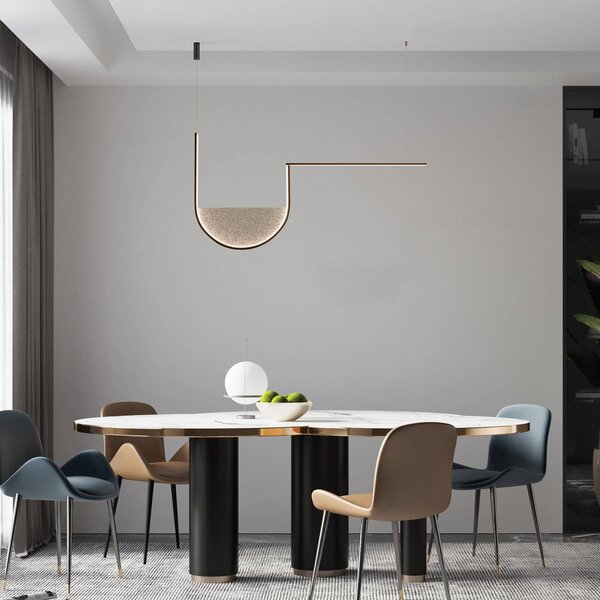 Zambelis Lampa wisząca 23170, możliwość ściemniania, czarny, salon / jadalnia, aluminium, nowoczesny