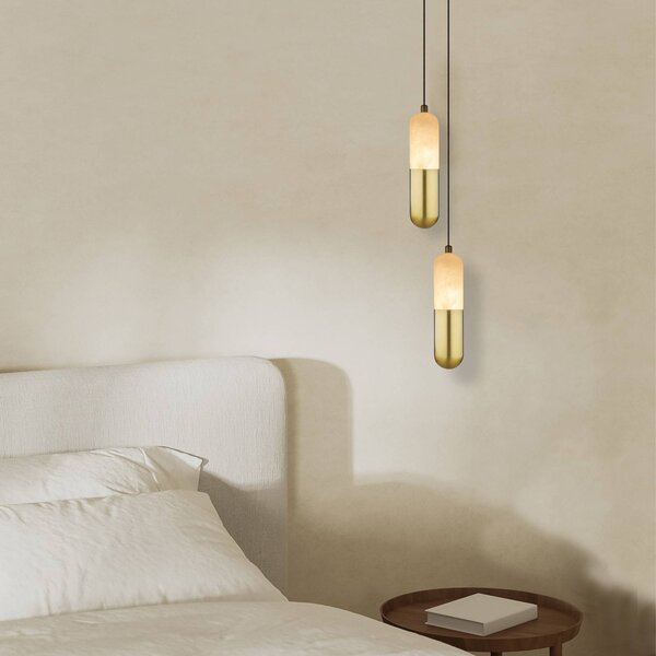 Zambelis Lampa wisząca 2545, możliwość ściemniania, mosiężny / złoty, salon / jadalnia, metal