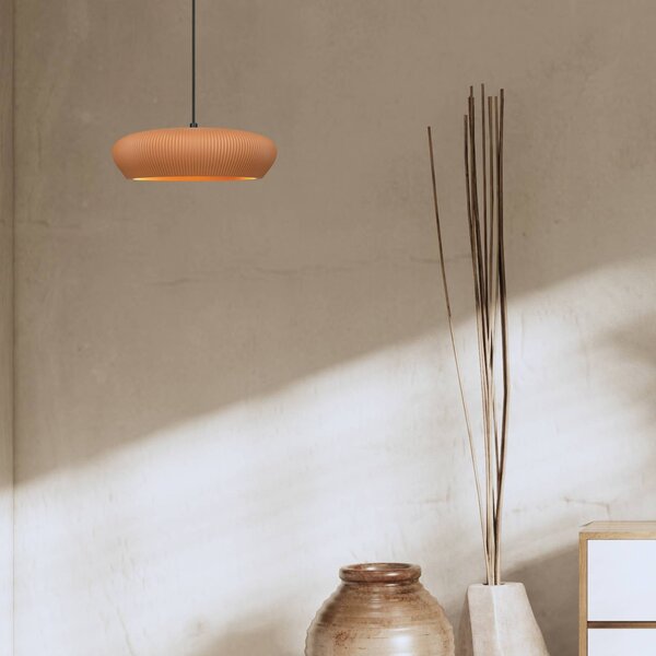 Zambelis Lampa wisząca 2591, możliwość ściemniania, terracotta, salon / jadalnia, gips / glina