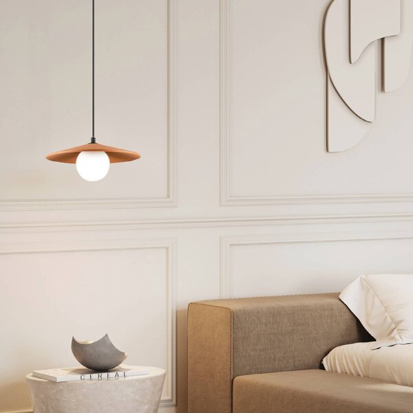 Zambelis Lampa wisząca 2598, możliwość ściemniania, terracotta, salon / jadalnia, gips / glina