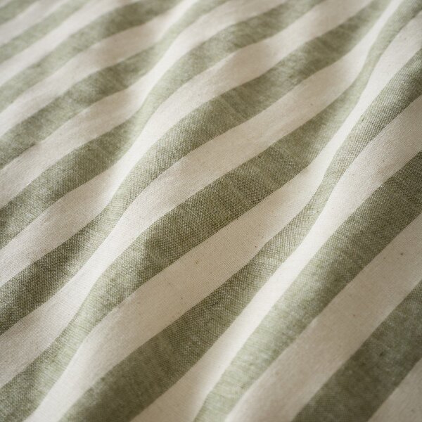 Zielona pościel jednoosobowa 135x200 cm Cotton Rich Woven Stripe – Pineapple Elephant