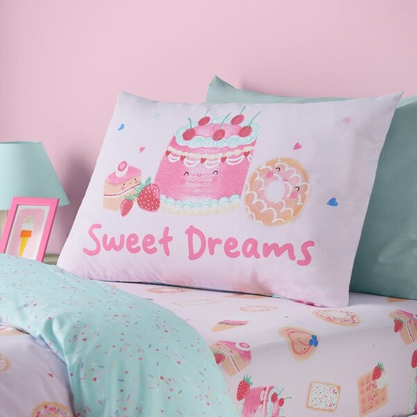 Różowa pościel dziecięca jednoosobowa 135x200 cm Sweet Treats – Catherine Lansfield